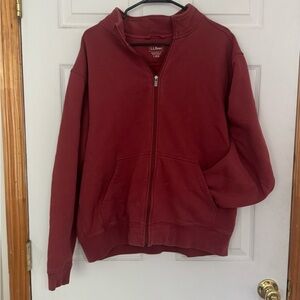 L.L. Bean Red Full-Zip Jacket